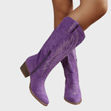 Райна | Модерни дамски каубойски ботуши с дебел ток