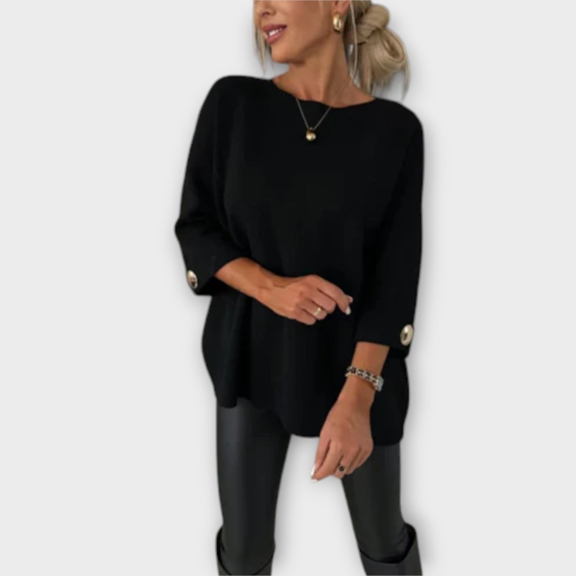 Izabelė - Elegantiška Megzta Bluzonė | Стилна Блуза Слим