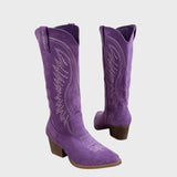 Райна | Модерни дамски каубойски ботуши с дебел ток