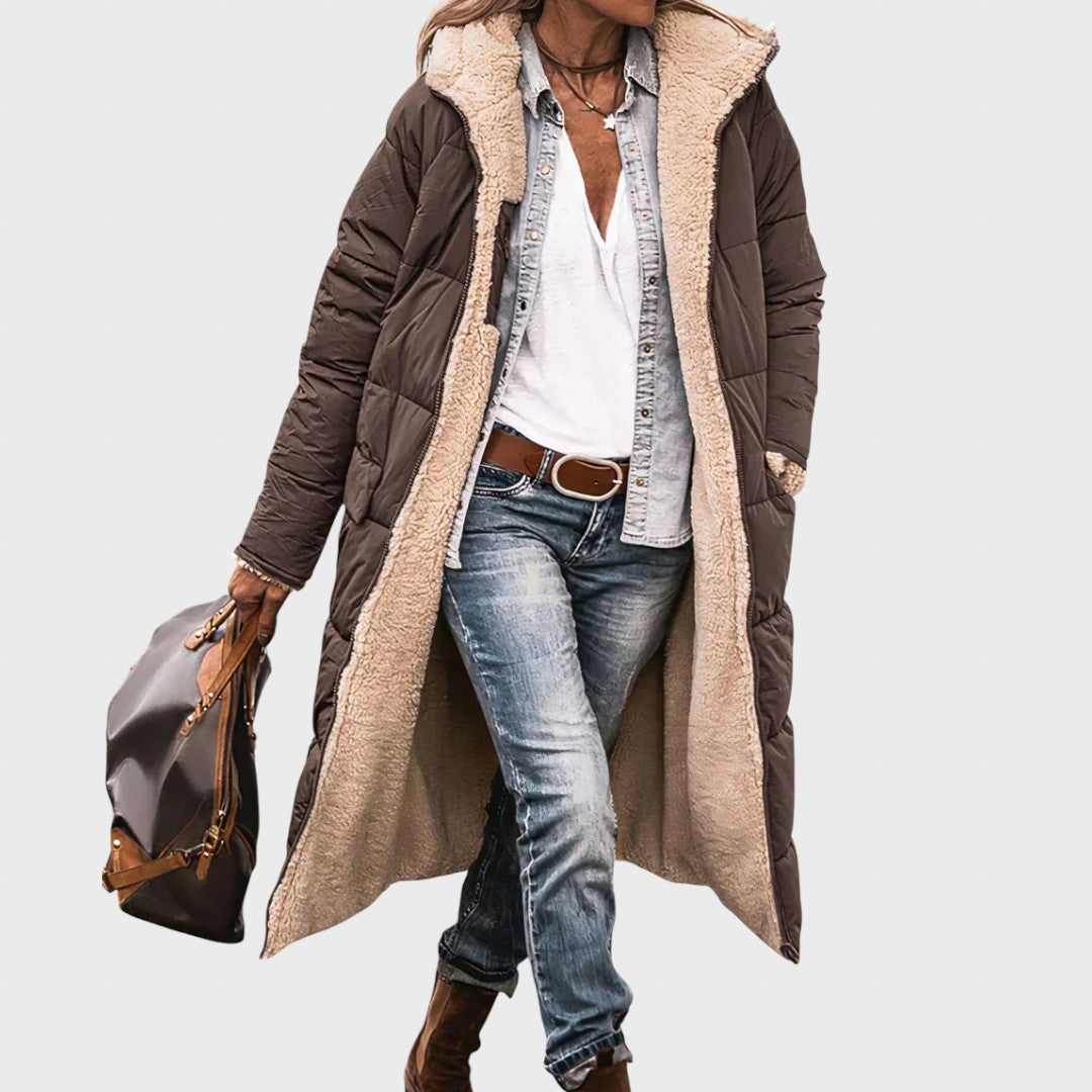 Христина | Елегантна и топла дамска двулицева парка