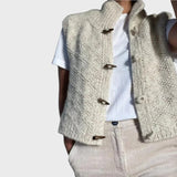 Божидара | Базилен едноцветен елек без ръкави