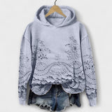 Grace Vintage Hoodie | Удобен Винтидж Худи С Флорална Шарка