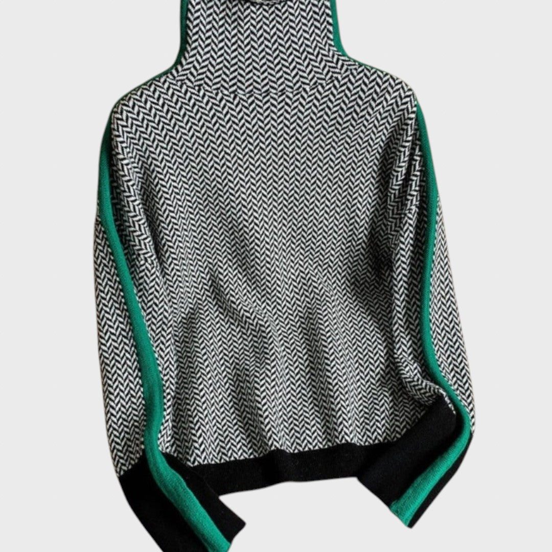 Жасмина | Елегантен кашмирен пуловер с поло яка