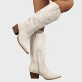 Райна | Модерни дамски каубойски ботуши с дебел ток