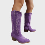 Райна | Модерни дамски каубойски ботуши с дебел ток