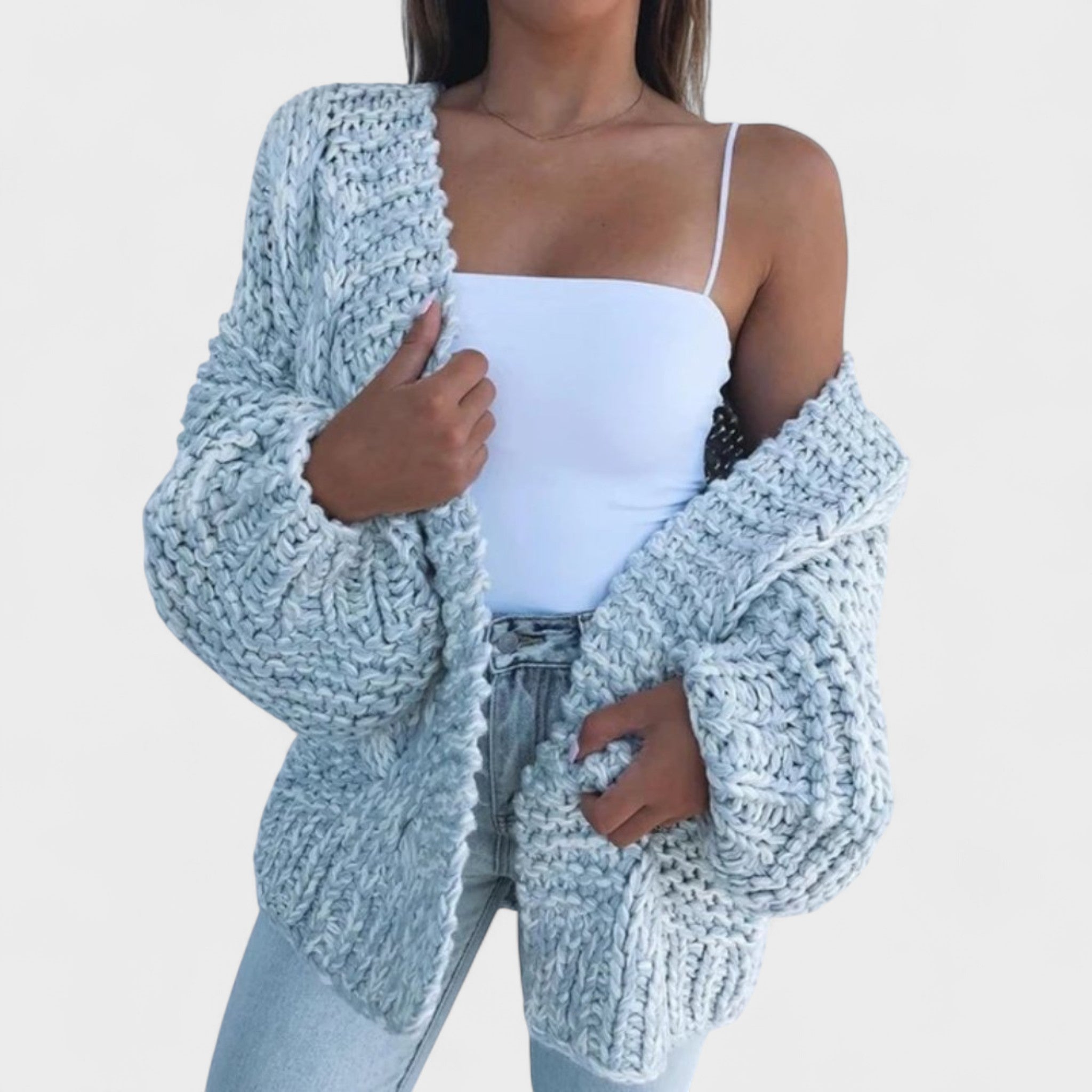 Vanda Oversized Кардиган Удобна Топла Мека Материя