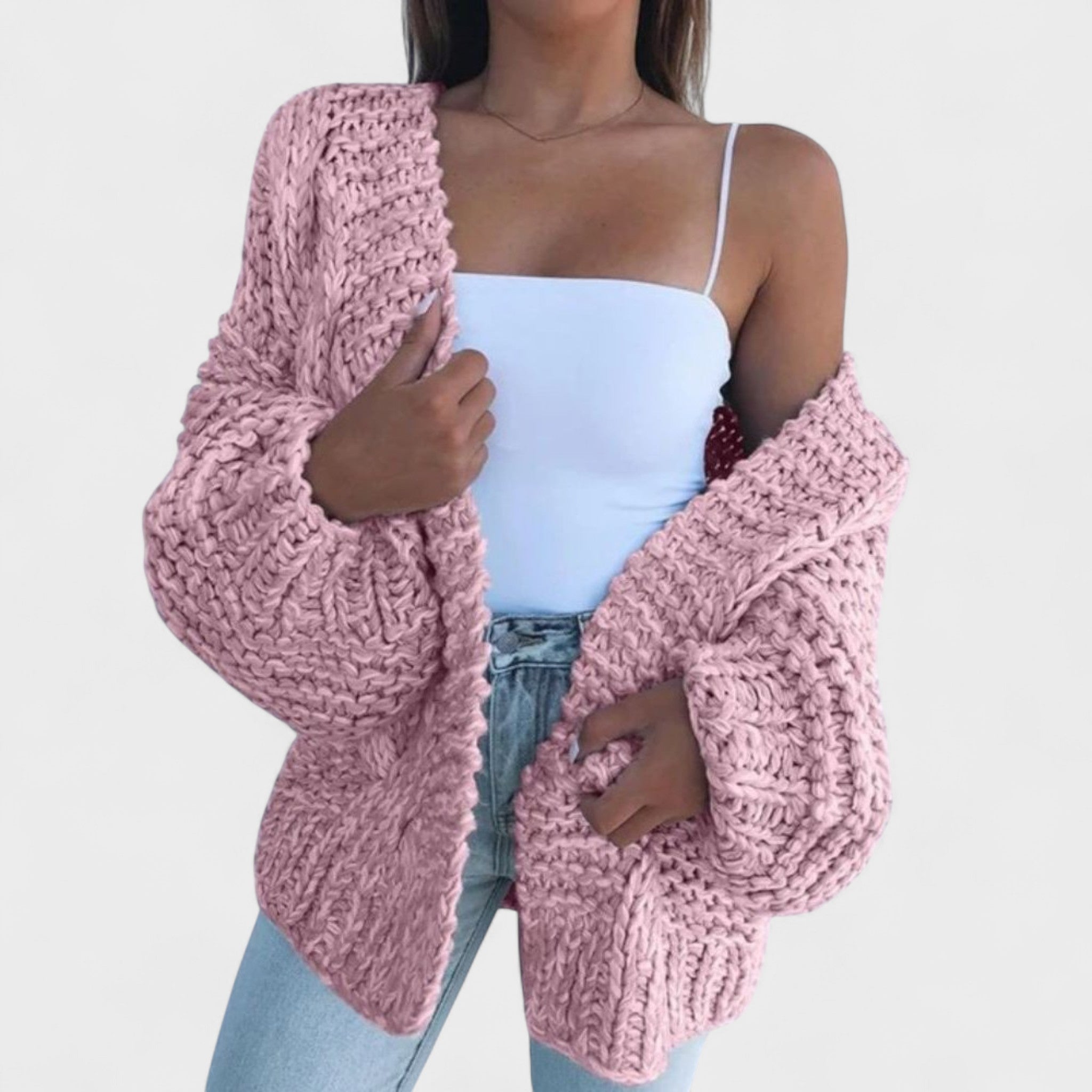 Vanda Oversized Кардиган Удобна Топла Мека Материя