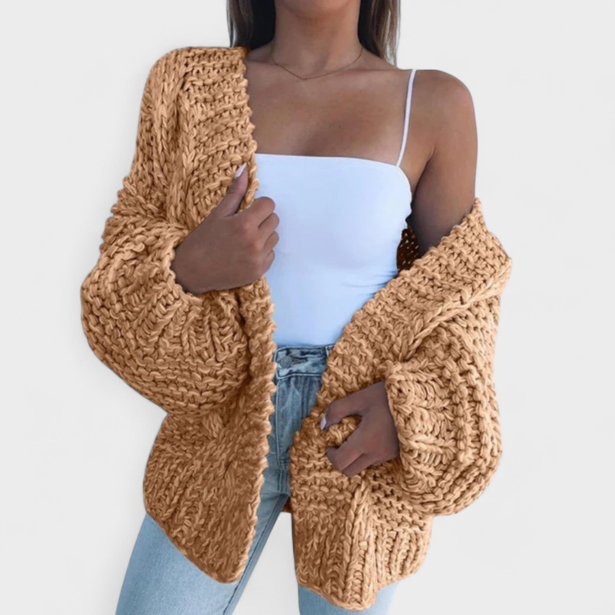 Vanda Oversized Кардиган Удобна Топла Мека Материя