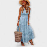Lola Maxi Рокля С Бохо Дантели Елегантна Лятна Комфортна