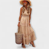 Lola Maxi Рокля С Бохо Дантели Елегантна Лятна Комфортна