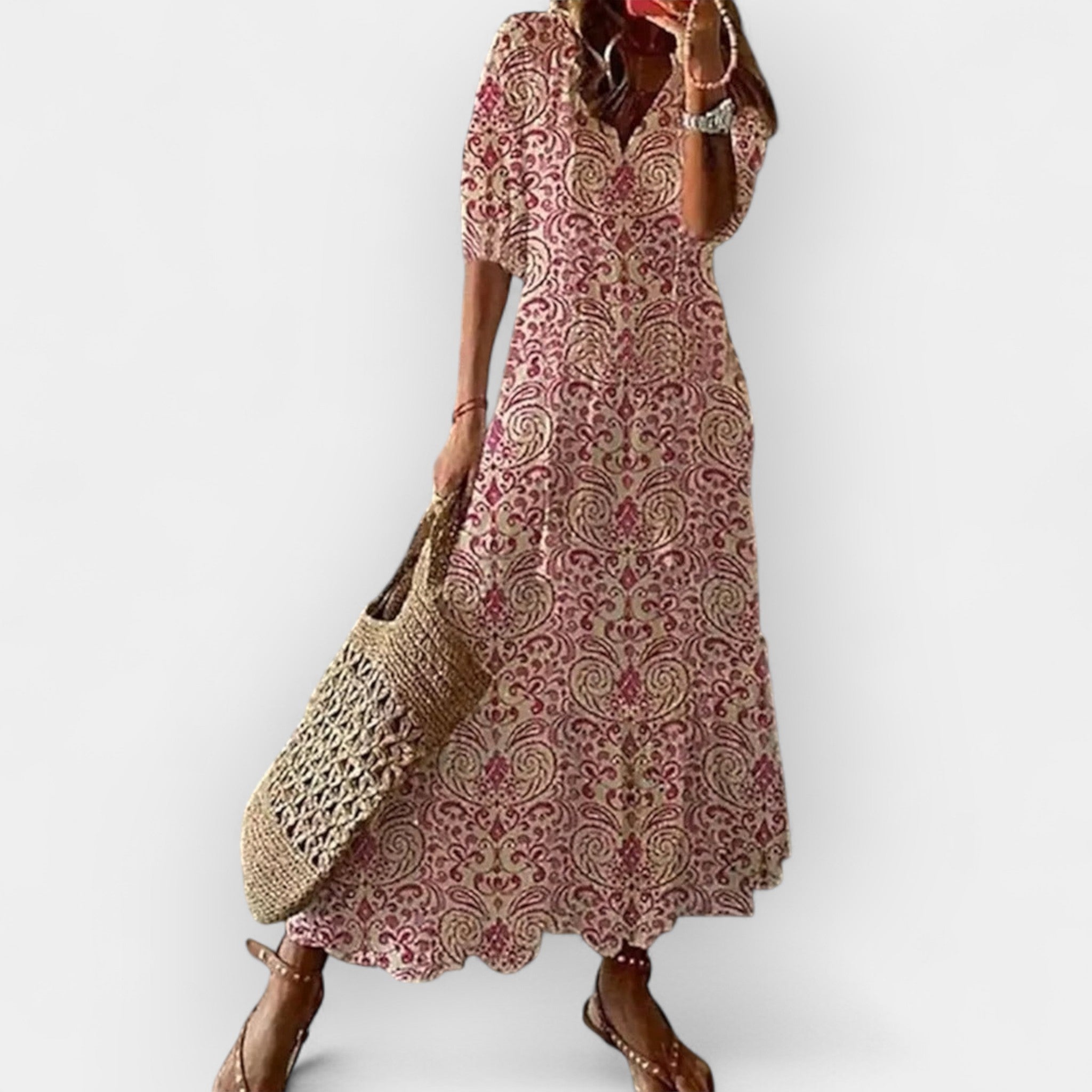 Maksifas Boho Stiliumi | Нежна Boho Рокля С Дишаща Материя